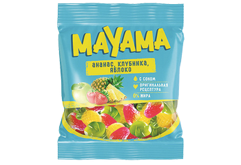 Конфета Мармелад Маяма 70 гр со вк.ананаса, яблока, клубн.